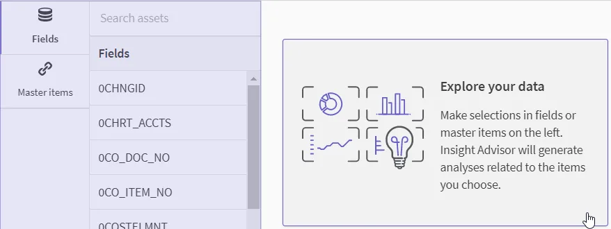 Insight Advisor Master Items